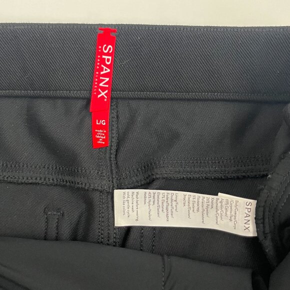 Spanx Women's L Black Denim Pull On Stretch Ankle‎ Slim Leggings - Picture 2 of 5